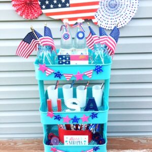 Fourth of July Party Cart